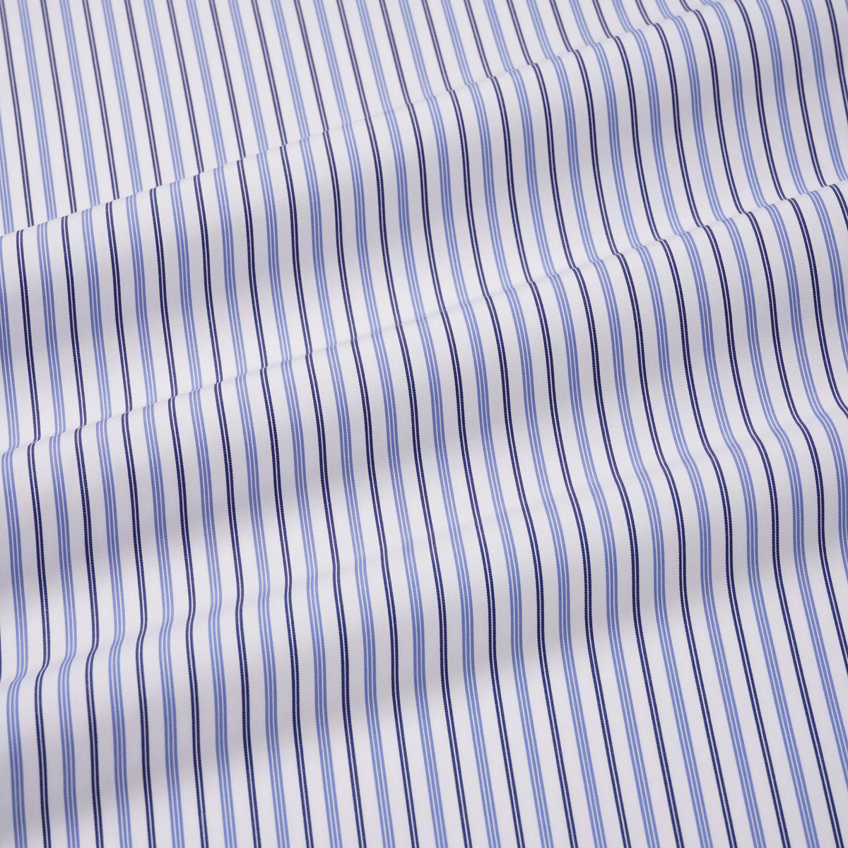 White & Blue Tailored Fit Regent Track Stripe Dress Shirt