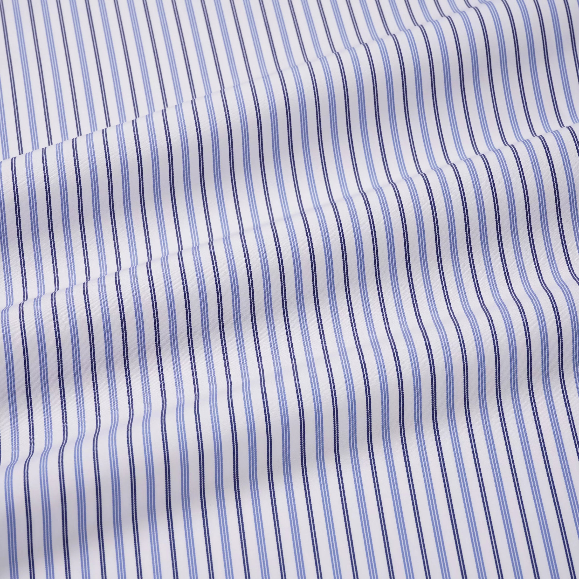 White & Blue Tailored Fit Regent Track Stripe Dress Shirt