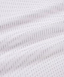 White & Black Tailored Fit Broken Twill Stripe Dress Shirt