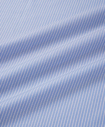 Pale Blue & White Tailored Fit French Cuff Dandy Stripe Dress Shirt