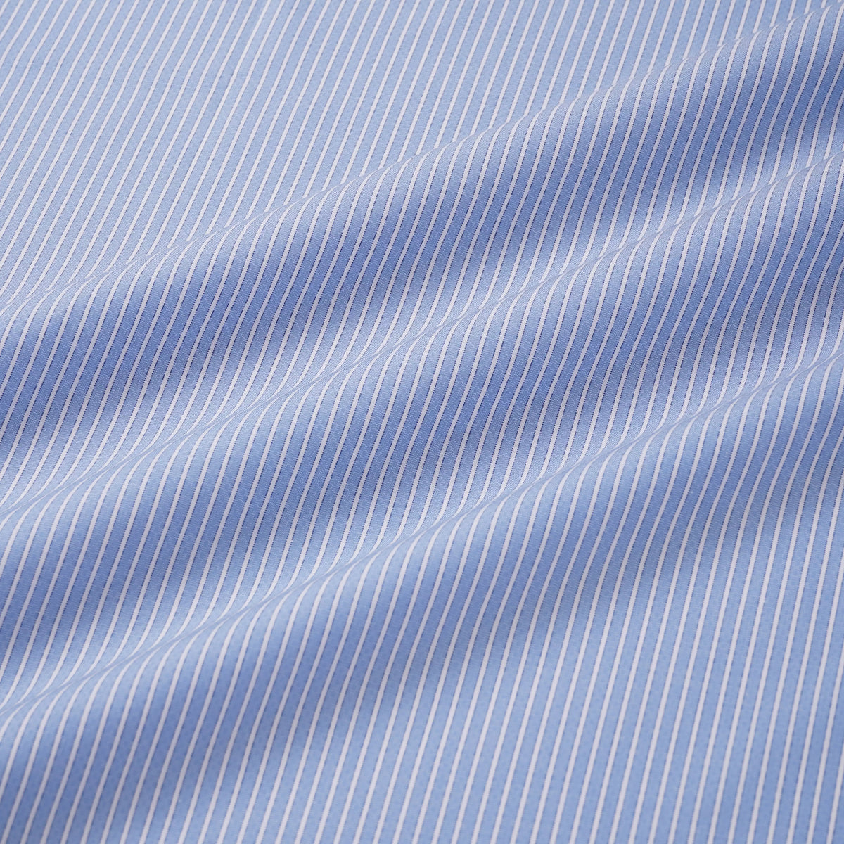 Pale Blue & White Tailored Fit French Cuff Dandy Stripe Dress Shirt