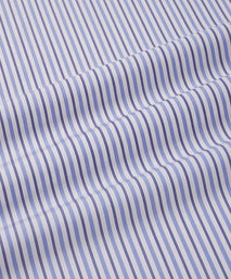 White & Blue Classic Fit Regent Track Stripe Dress Shirt