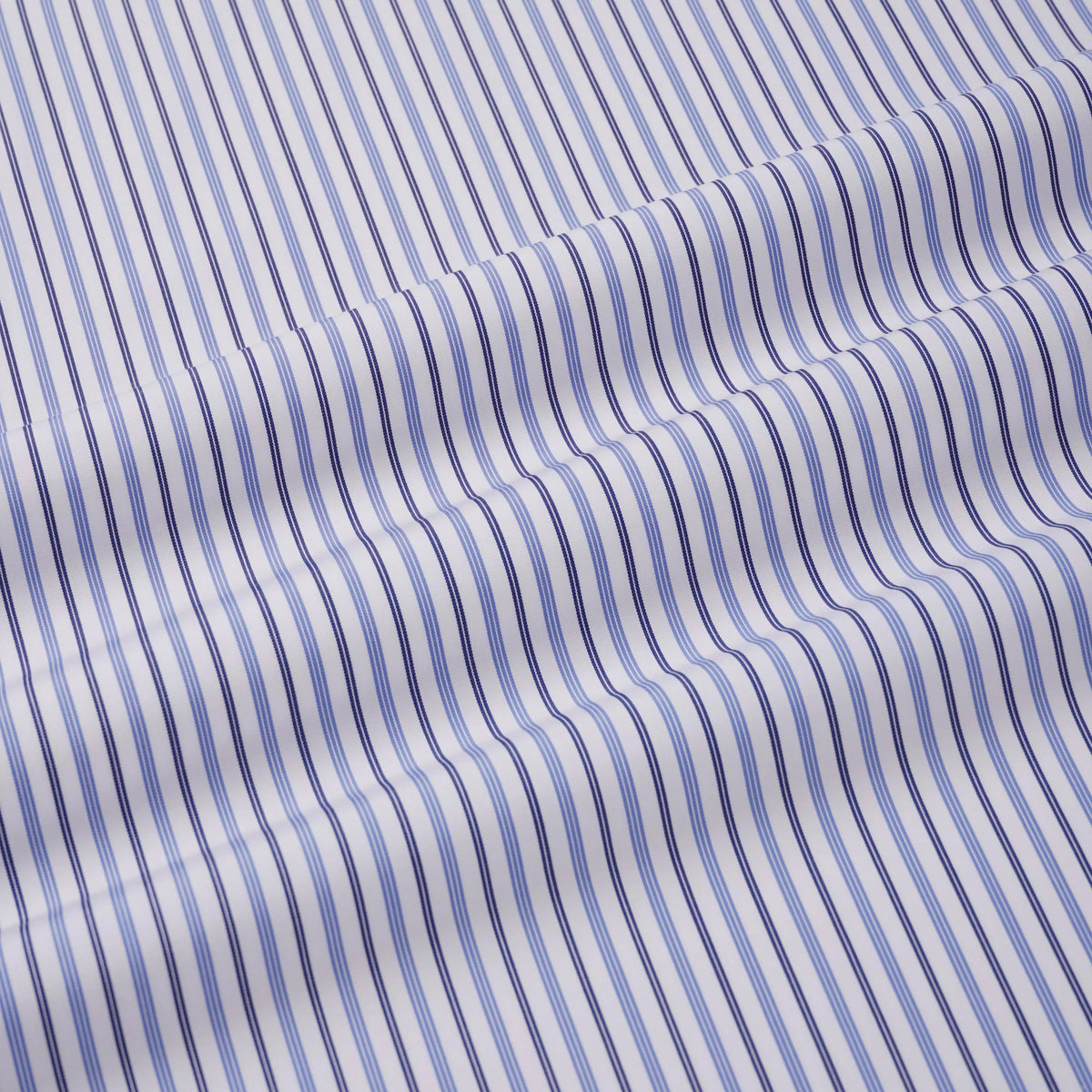 White & Blue Classic Fit Regent Track Stripe Dress Shirt