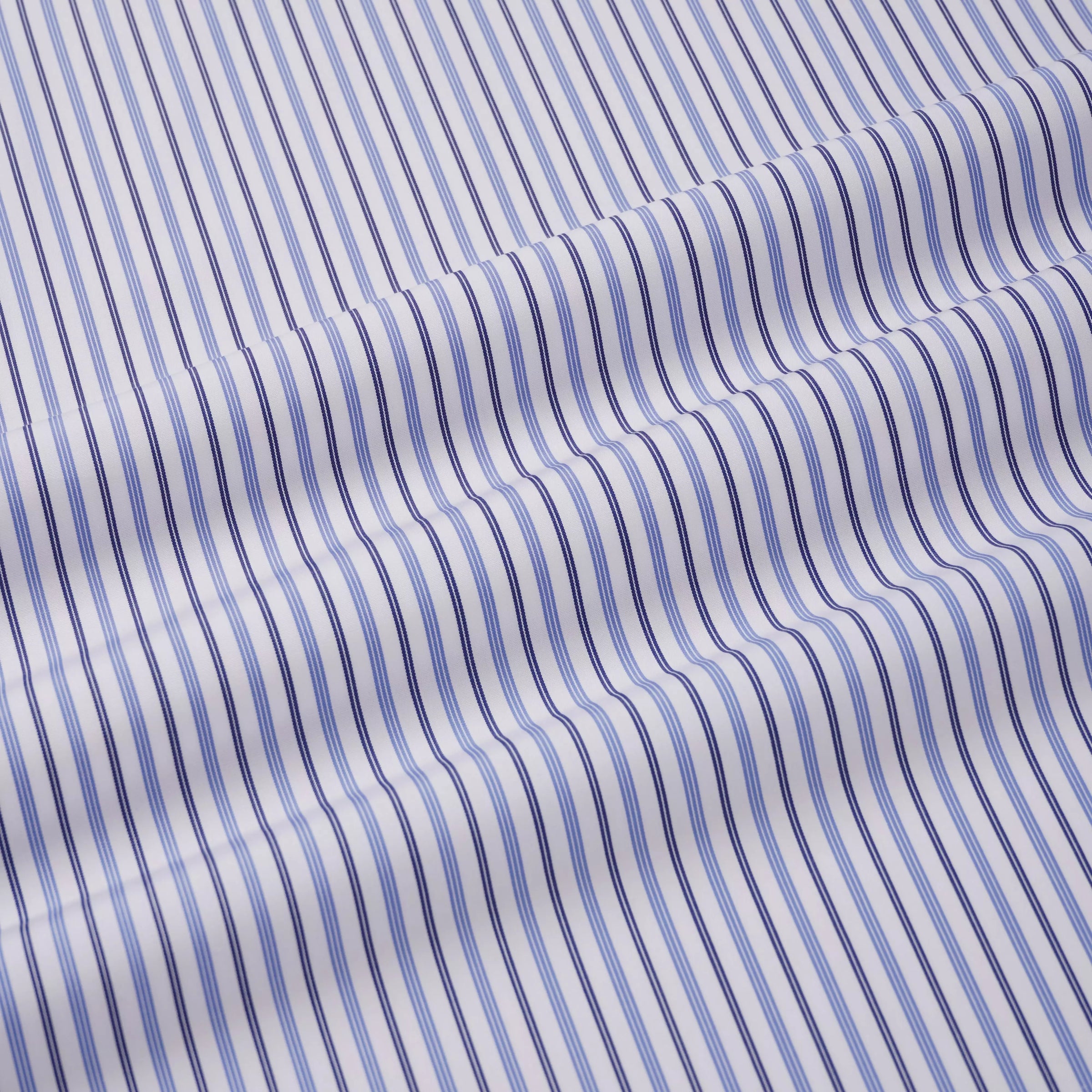 White & Blue Classic Fit Regent Track Stripe Dress Shirt