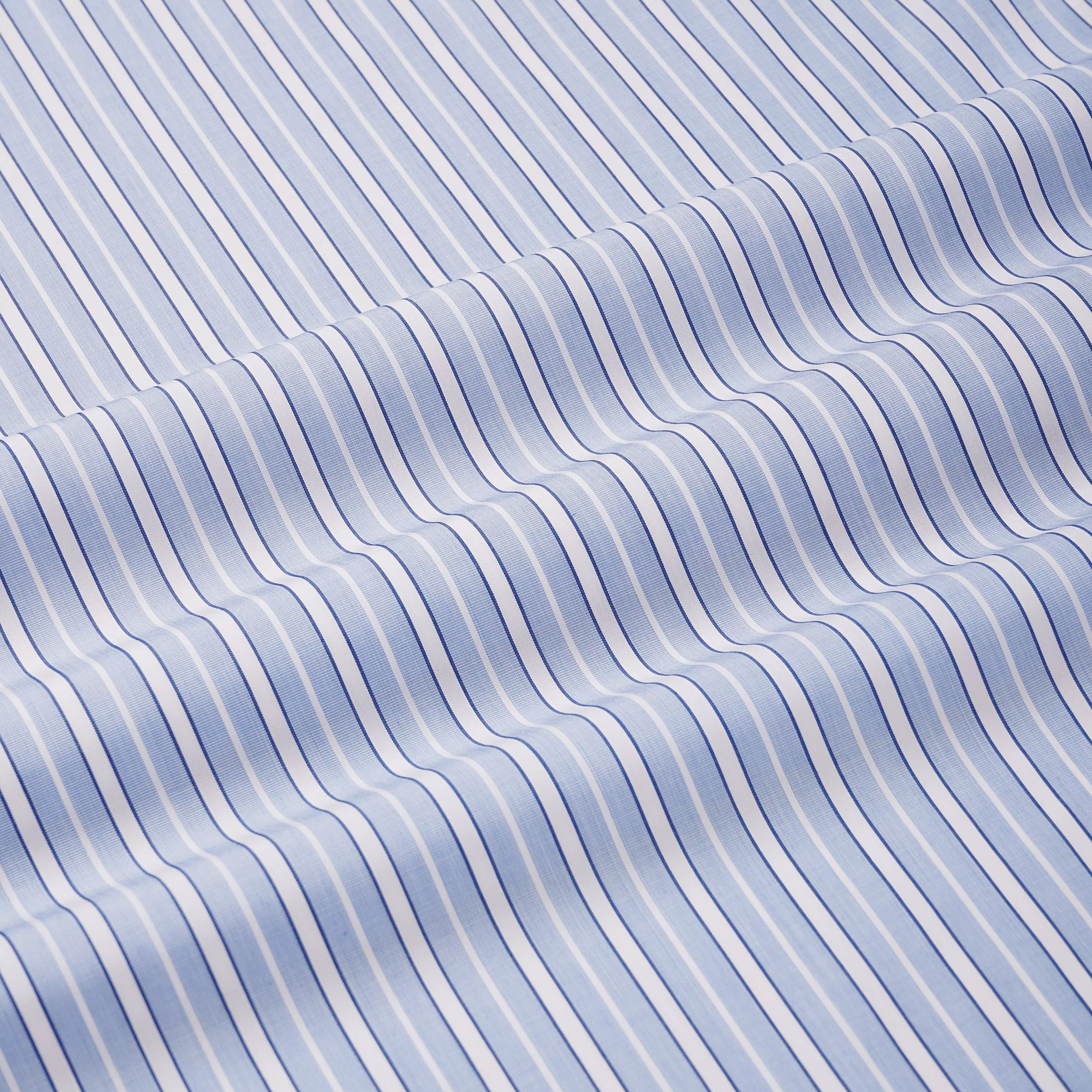Pale Blue & Blue Classic Fit French Cuff Bloomsbury Stripe Dress Shirt