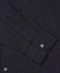 Charcoal Slim Fit Smart Casual Cotton Slub Effect Shirt