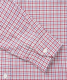 White & Multicolour Slim Fit Smart Casual Twill Window Check Shirt