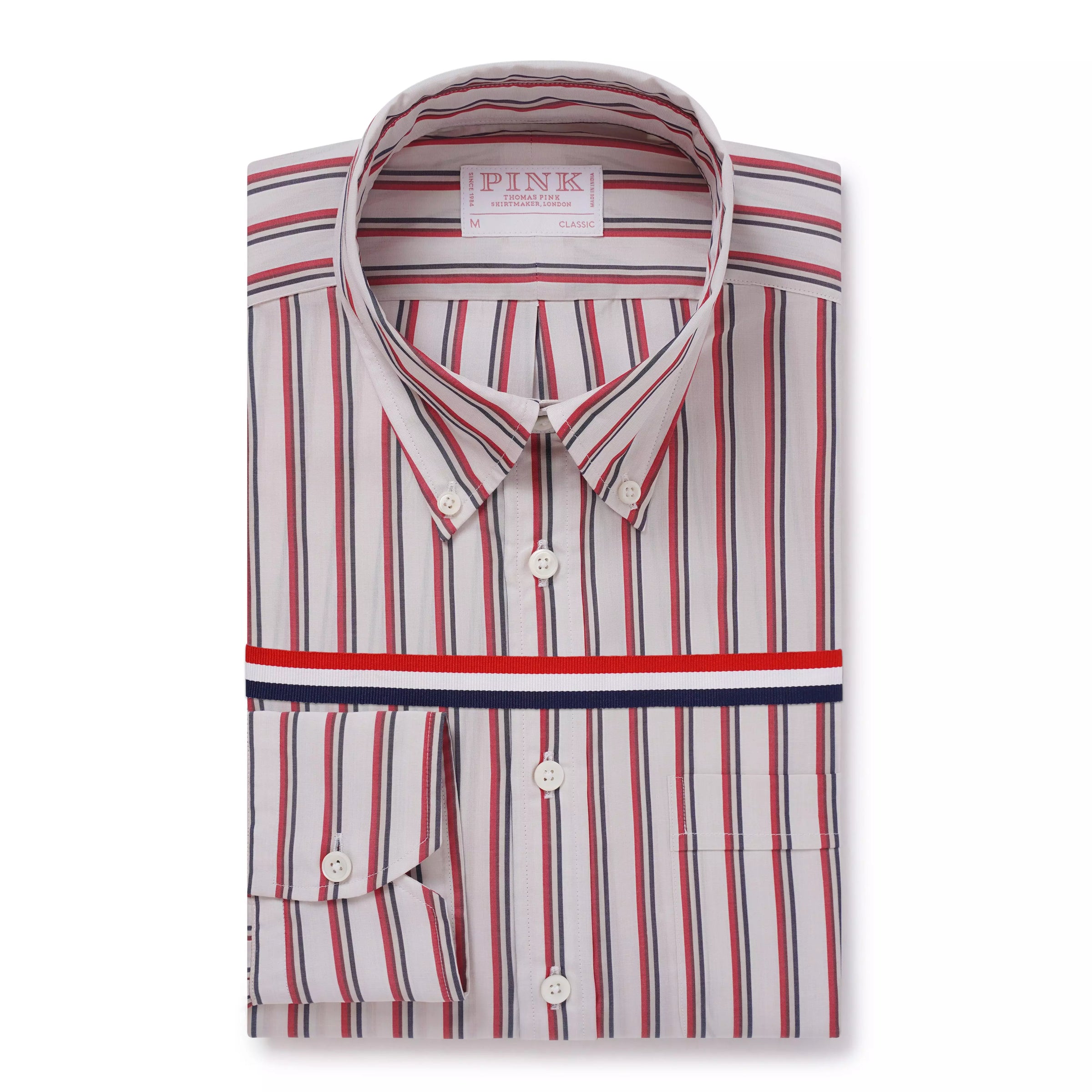 Stone & Red Classic Fit Smart Casual Jubilee End On End Shirt