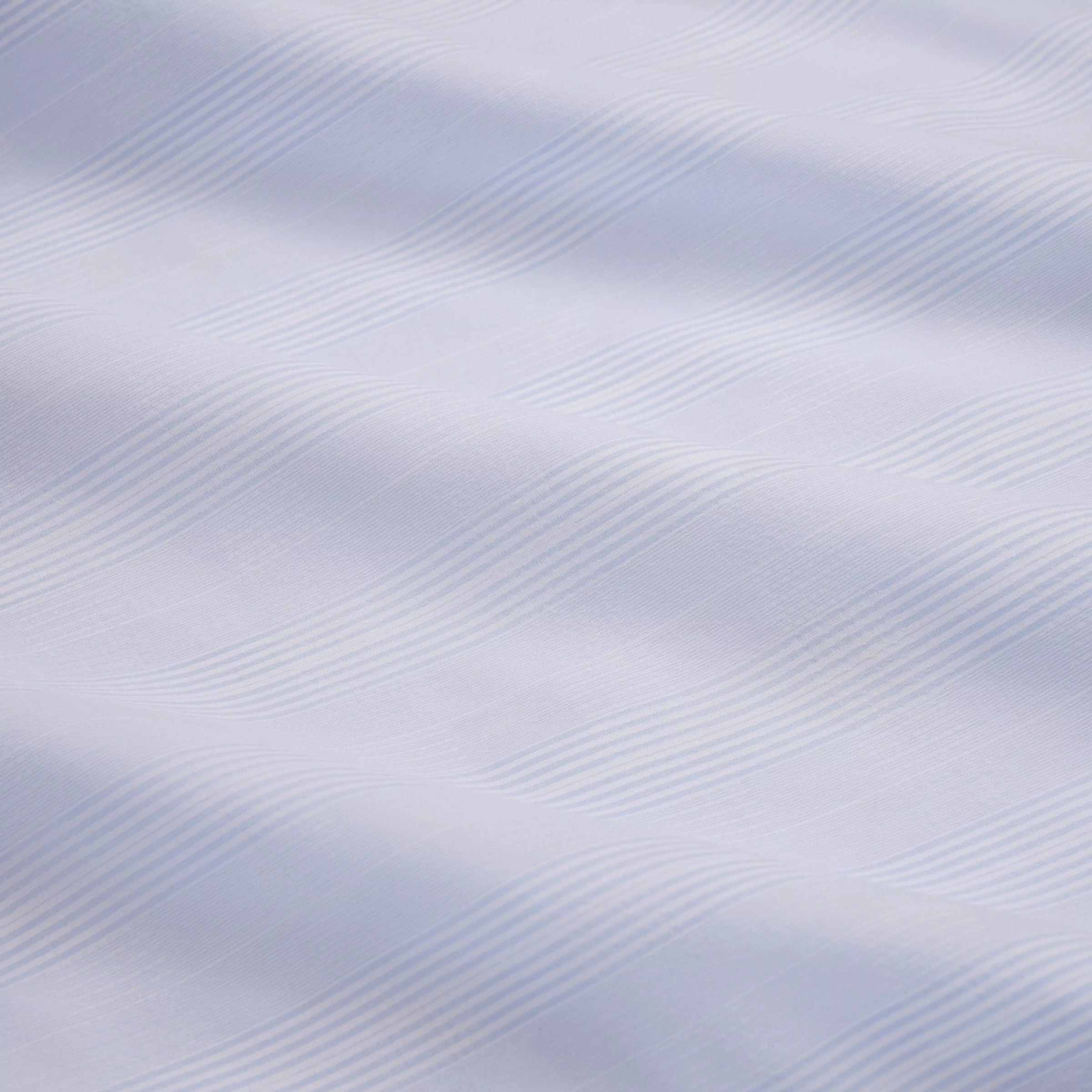 Pale Blue & White Classic Fit Smart Casual Multi Stripe Shirt