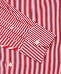 Red & White Tailored Fit Capri Stripe Shirt Dress Shirt