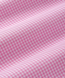 Pink & White Slim Fit Micro Gingham Check Formal Shirt