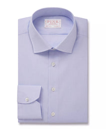 Pale Blue Tailored Fit Lugano Chambray Formal Shirt