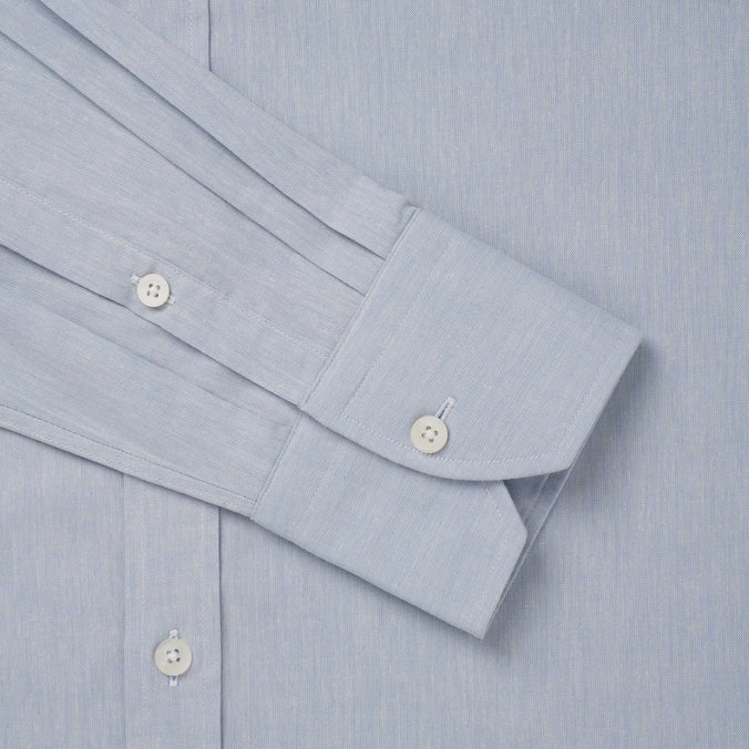 Pale Blue Tailored Fit Chambray Formal Shirt