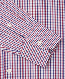 White & Multi Tailored Fit Gingham Twill Check Formal Shirt