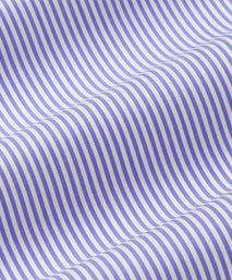 Blue & Navy Slim Fit Bengal Twill Stripe Dress Shirt