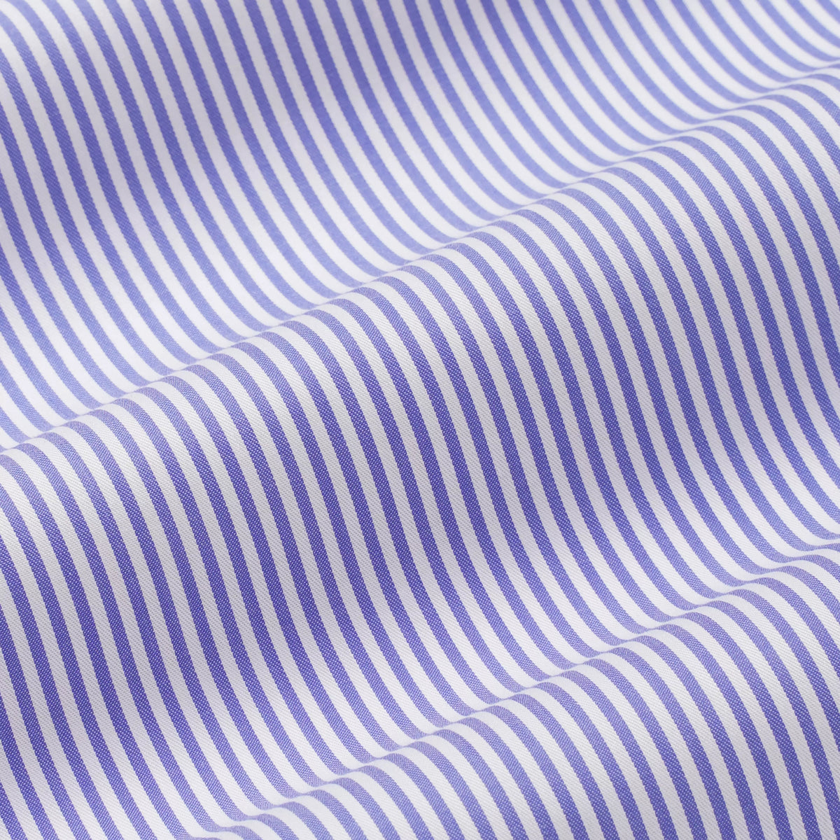 Blue & Navy Slim Fit Bengal Twill Stripe Dress Shirt