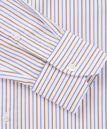 White & Multi Tailored Fit Regent Stripe Formal Shirt