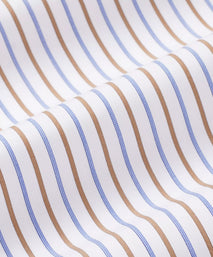 White & Multi Tailored Fit Regent Stripe Formal Shirt
