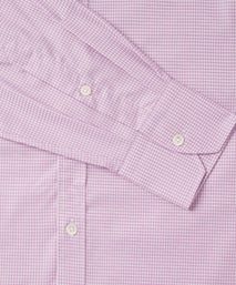 Pale Pink & White Classic Fit Micro Check Formal Shirt