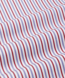 White & Multi Classic Fit Track Stripe Formal Shirt