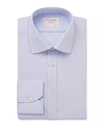 Blue Tailored Fit Oriali Plain Formal Shirt