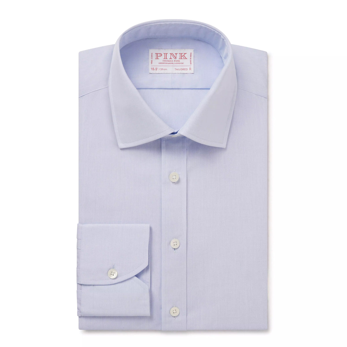 Blue Tailored Fit Oriali Plain Formal Shirt