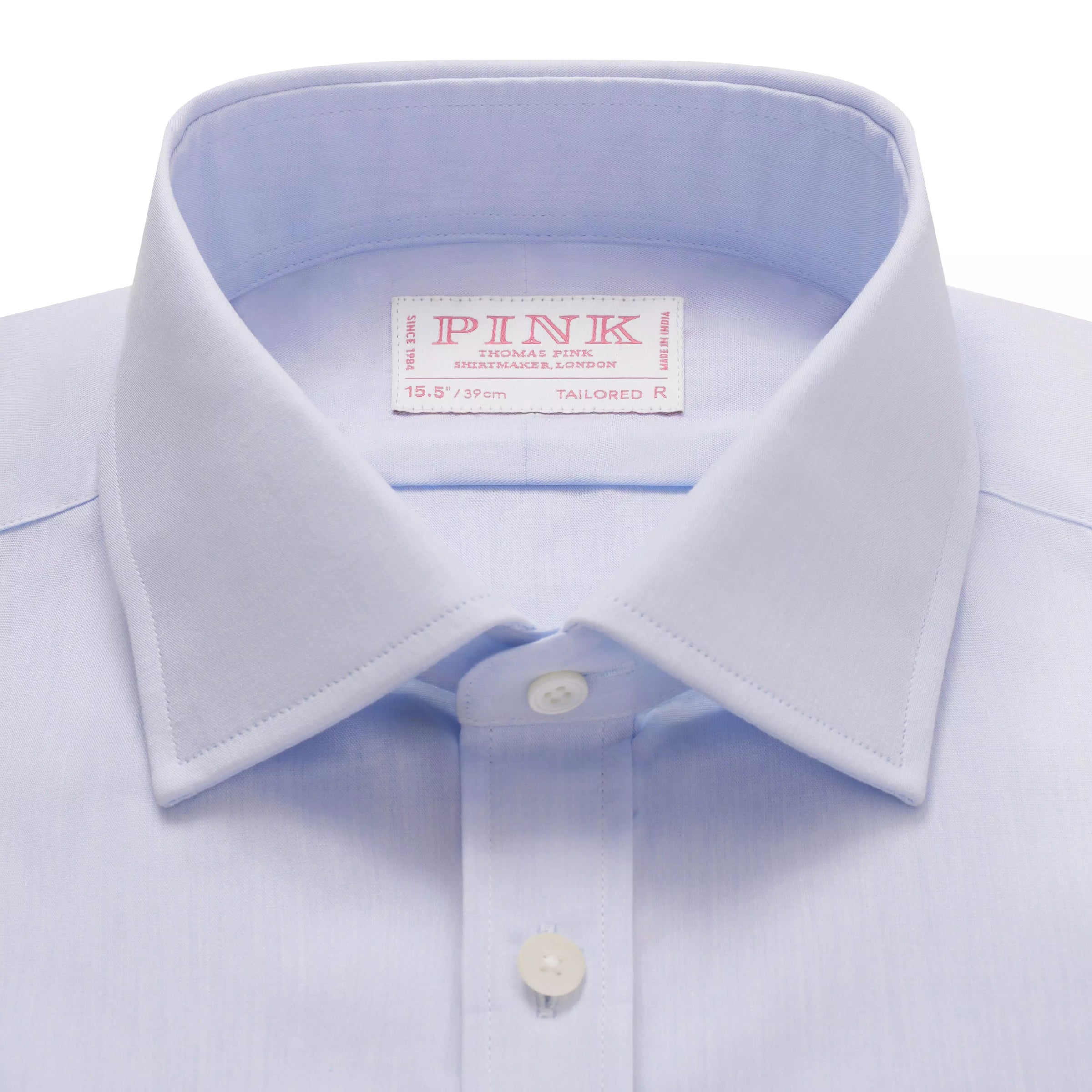 Blue Tailored Fit Oriali Plain Formal Shirt