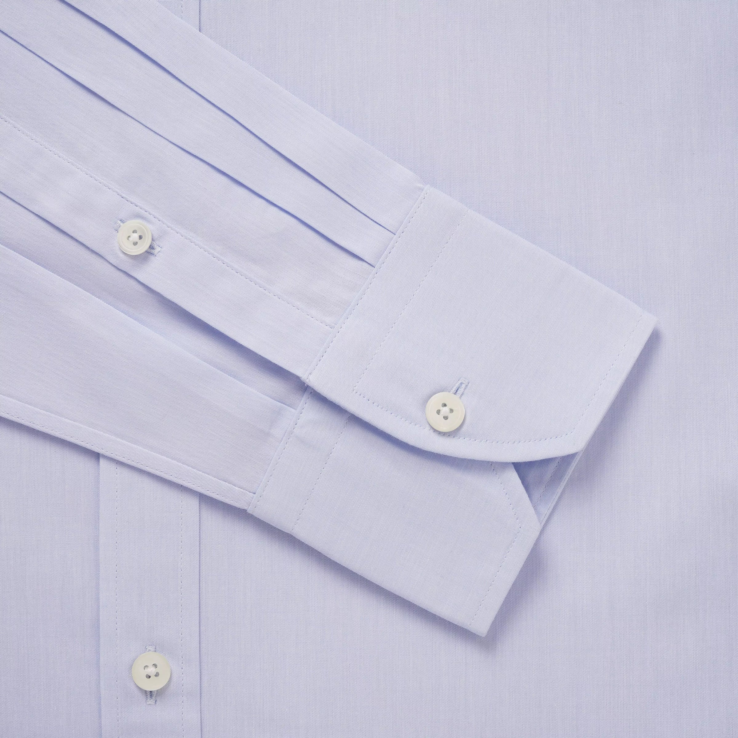 Blue Tailored Fit Oriali Plain Formal Shirt