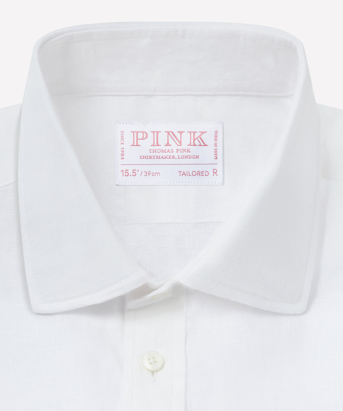 thomas pink white dress shirt Thomas Pink Dress Shirt 16.5 White Slim Fit Traveller Herringbone Stripe