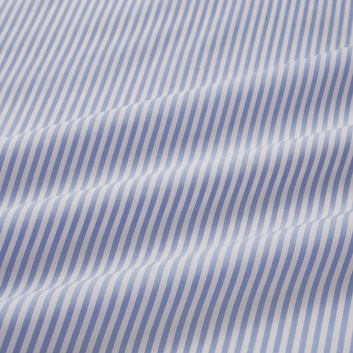 Blue & White Classic Fit French Cuff Panama Stripe Dress Shirt