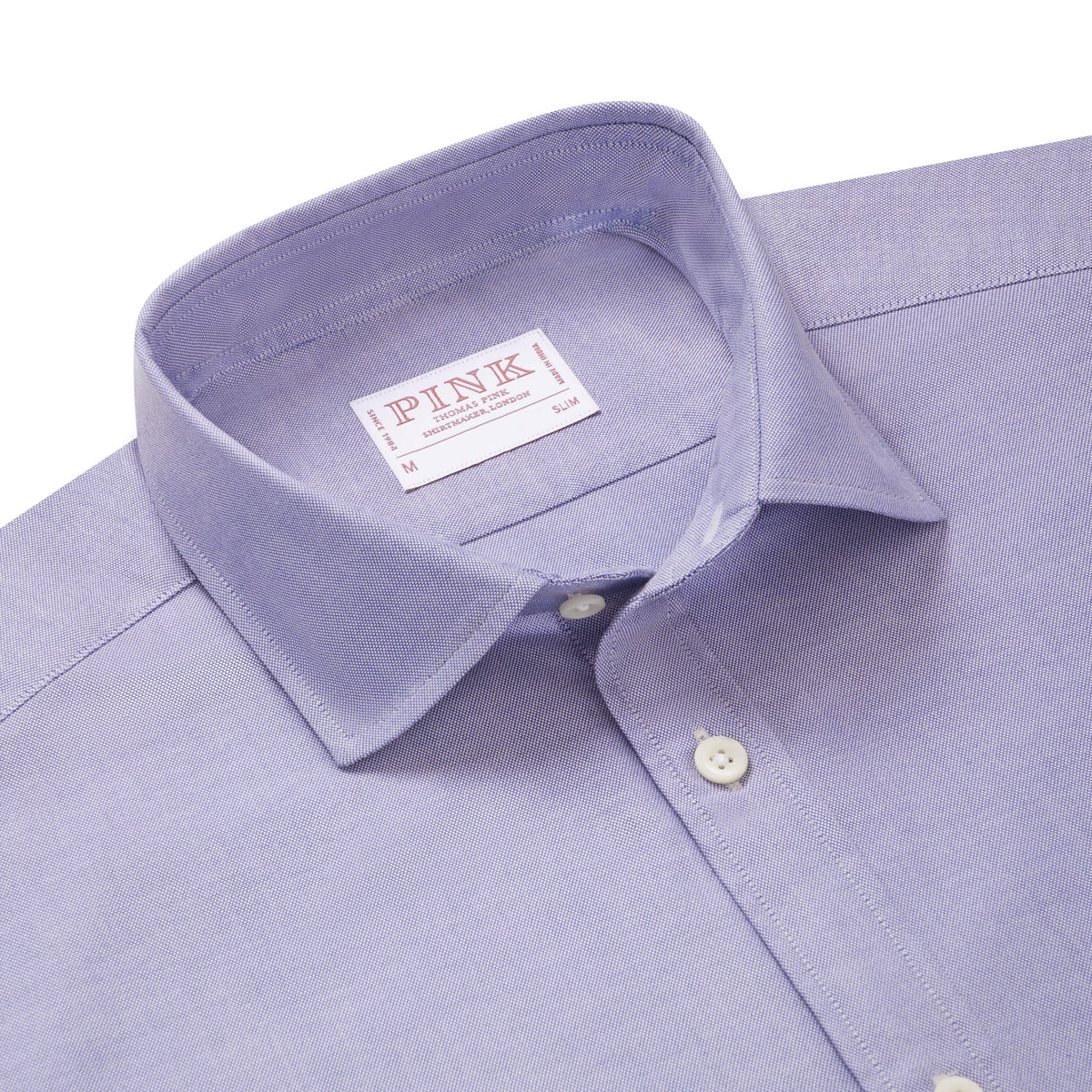 Blue Slim Fit Business Casual Open Weave Oxford Shirt
