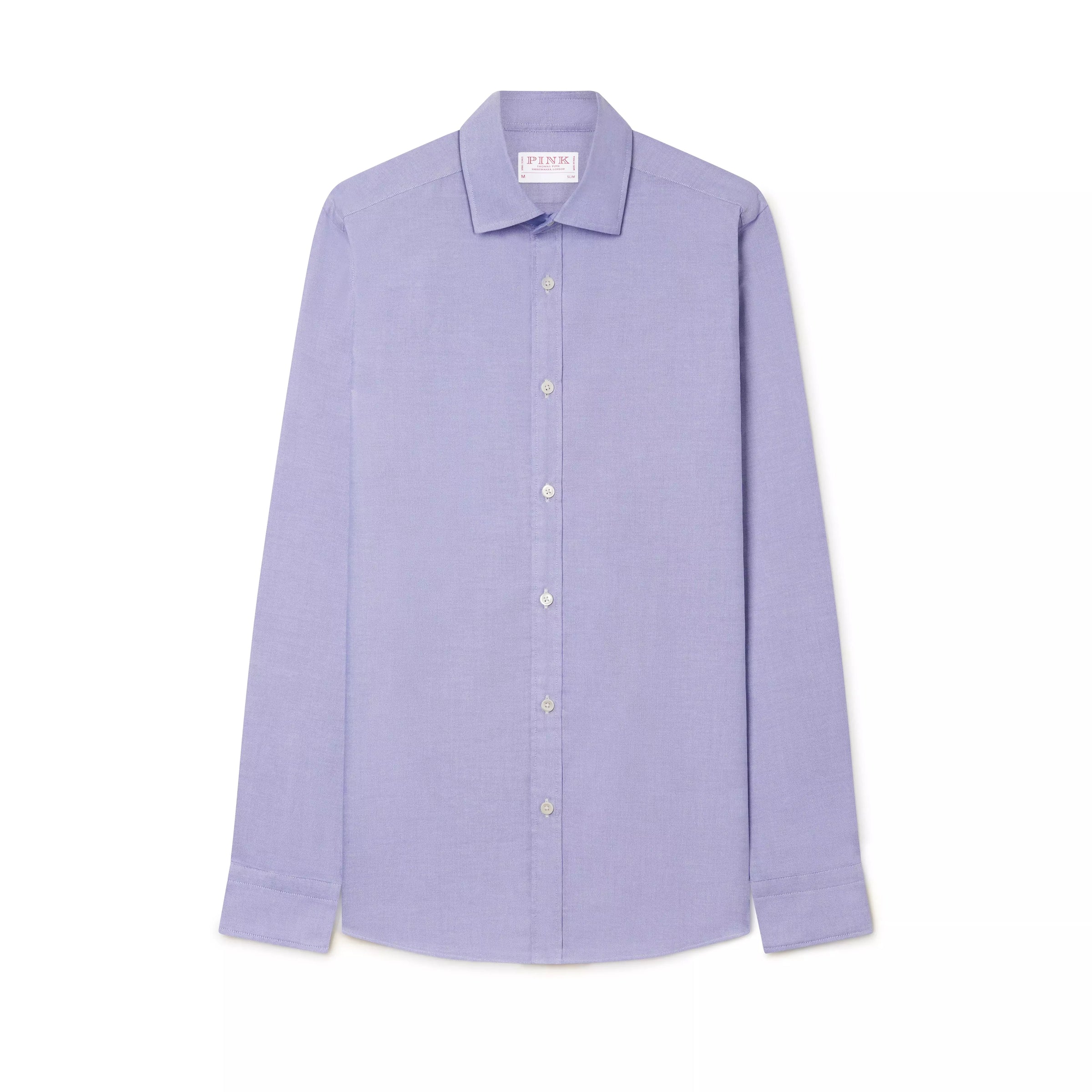 Blue Slim Fit Business Casual Open Weave Oxford Shirt