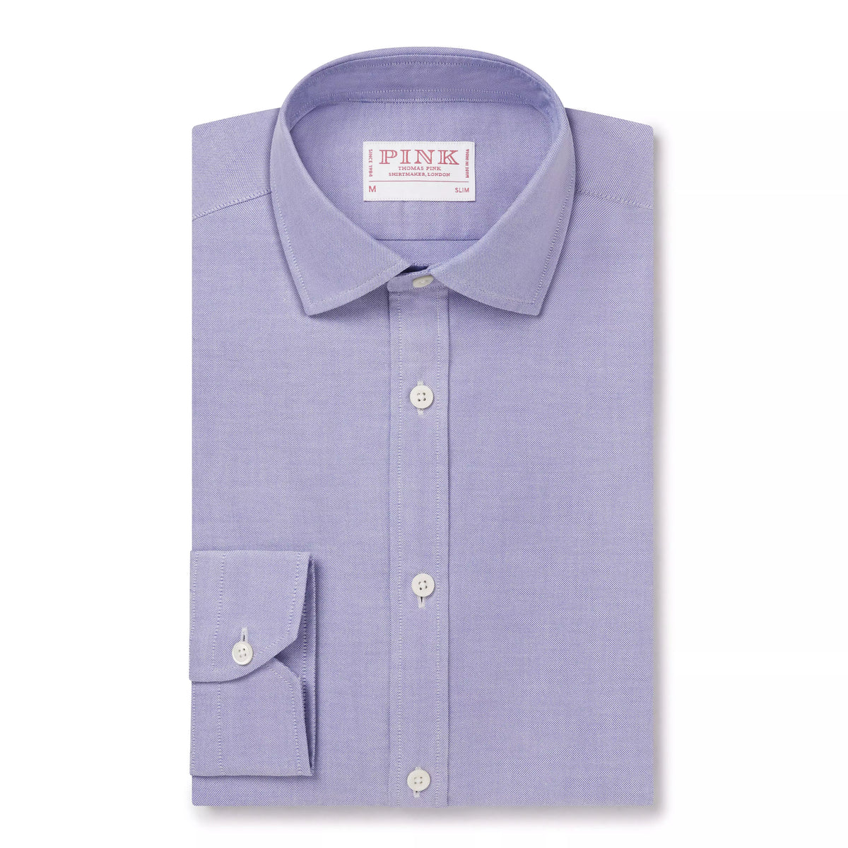 Blue Slim Fit Business Casual Open Weave Oxford Shirt