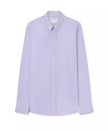 Blue Tailored Fit Smart Casual Button Down Open Weave Oxford Shirt