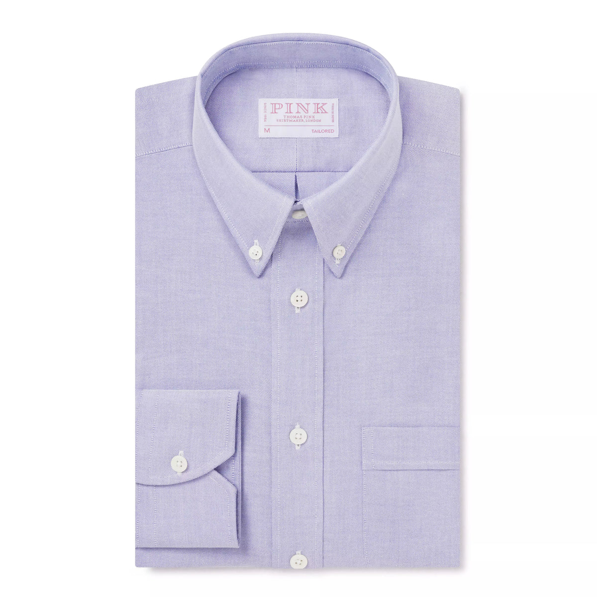 Blue Tailored Fit Smart Casual Button Down Open Weave Oxford Shirt