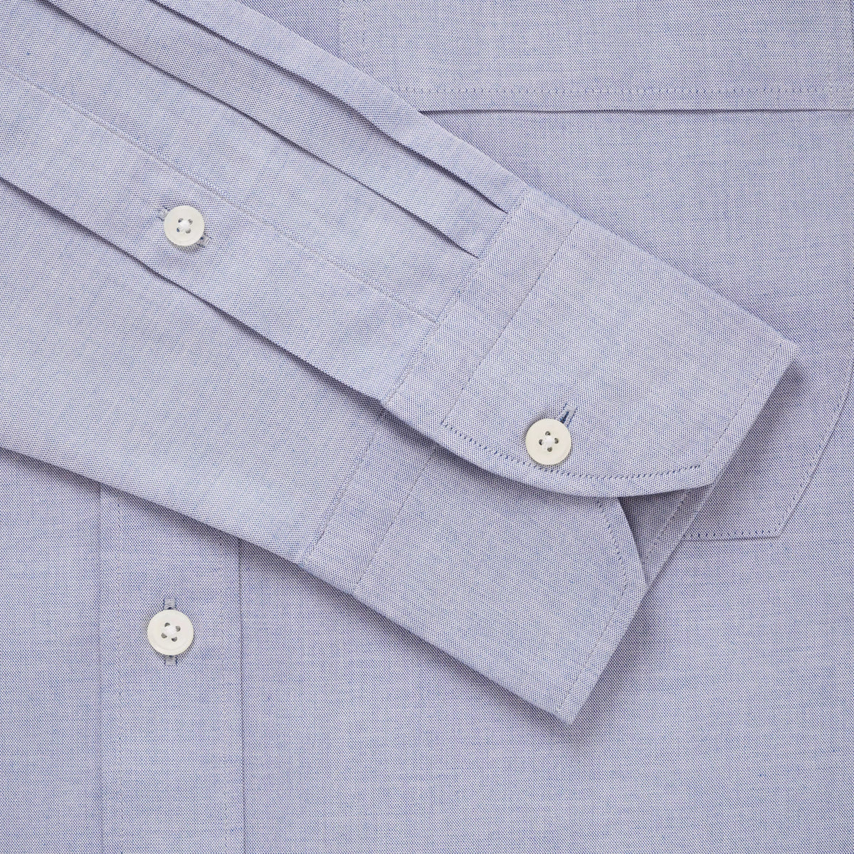 Pale Blue Tailored Fit Business Casual Button Down Fine Oxford Shirt