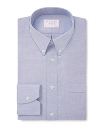 Pale Blue Tailored Fit Business Casual Button Down Fine Oxford Shirt