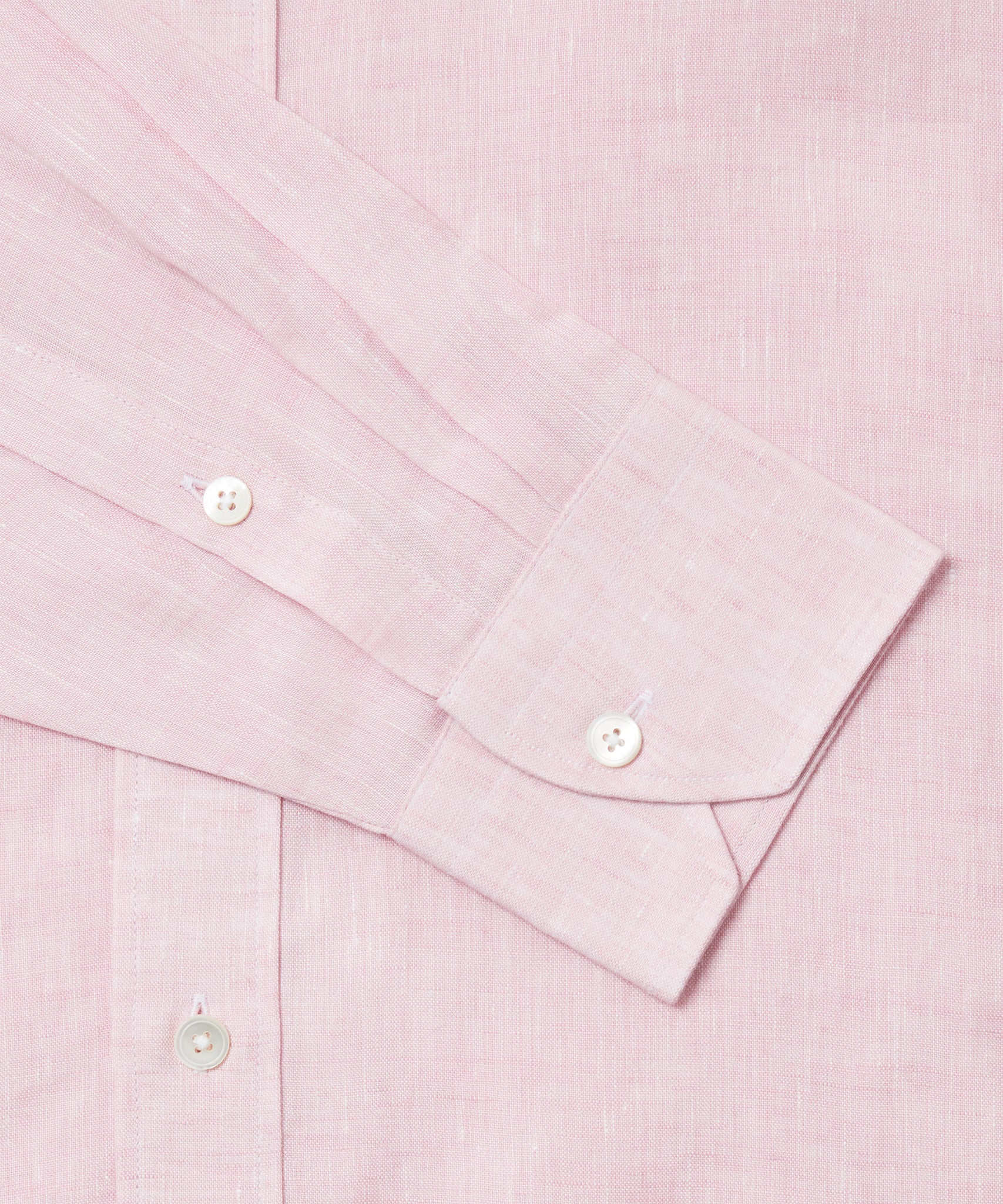 Pale Pink Slim Fit Essential Linen Formal Shirt - Regular / 14.5 Pale Pink Slim Fit Essential Linen Formal Shirt - Regular / 14.5