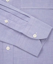 Blue Tailored Fit Smart Casual Button Down Open Weave Oxford Shirt