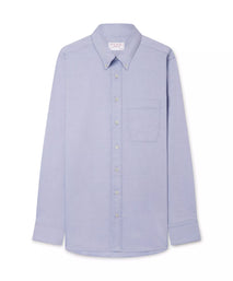 Pale Blue Classic Fit Business Casual Button Down Fine Oxford Shirt