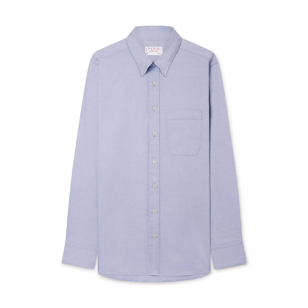 Pale Blue Classic Fit Business Casual Button Down Fine Oxford Shirt