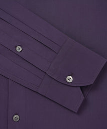 Plum Slim Fit Solid Cotton Poplin Formal Shirt