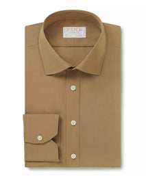 Camel Tailored Fit Soft Finish Poplin Formal Shirt