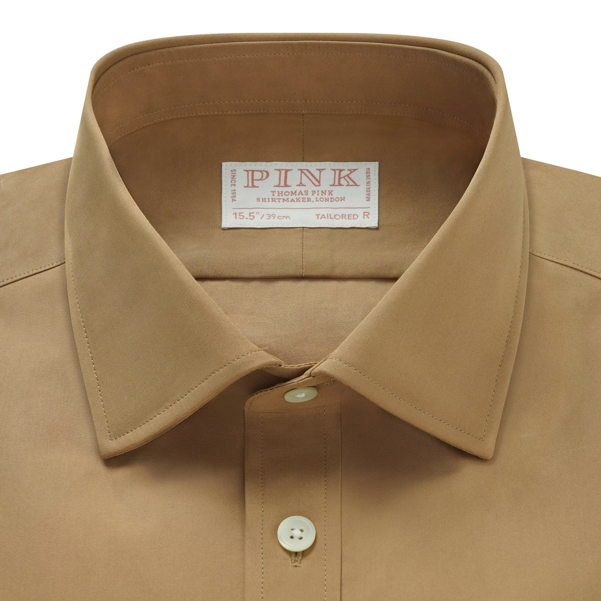 Camel Tailored Fit Soft Finish Poplin Formal Shirt