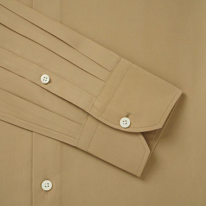 Camel Tailored Fit Cotton Poplin Formal Shirt