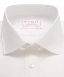 White Classic Fit French Cuff Cotton Oxford Dress Shirt