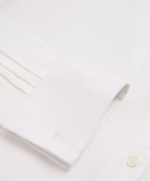 White Classic Fit French Cuff Cotton Oxford Dress Shirt