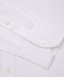 White Classic Fit Textured Dobby Formal Shirt