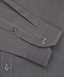 Black & White Slim Fit Smart Casual Fine Stripe Stretch Shirt