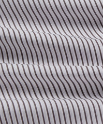 Brown & White Tailored Fit Smart Casual Striped Cotton Shirt